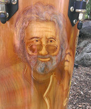 Jerry Garcia airbrushed bongo - Grateful Dead