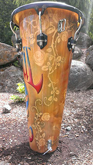 Jerry Garcia airbrushed bongo - Grateful Dead