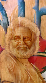 Jerry Garcia airbrushed bongo - Grateful Dead
