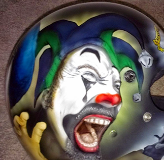 Crazy clown, clown, paint, airbrush, john gill, helmet, airbrushed helmets, art, custom